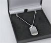 BOYS 925 STERLING SILVER DOG TAG WITH FREE PERSONALISED ENGRAVING & GIFT BOX