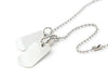 MENS STAINLESS STEEL DOUBLE DOG TAGS & CHAIN ENGRAVED/PERSONALISED FREE GIFT BOX