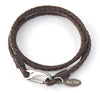 Mens Personalised Brown Leather Wrap Bracelet, Free Engraving & Gift Boxed
