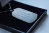 Mens Tungsten Grey Dog Tag with FREE Personalised Engraving & Gift Box