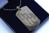 Mens Gold Colour Dog Tag with FREE Personalised Engraving & Gift Box