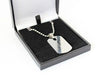BOYS STAINLESS STEEL DOG TAG & CHAIN ENGRAVED FREE GIFT BOX