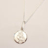 Ladies 925 Sterling Silver Saint Christopher Necklace Personalised Engraved, Gift Box