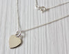 MILLY Ladies 925 Sterling Silver Heart Necklace, Personalised Engraving Gift Box