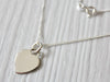 MILLY Ladies 925 Sterling Silver Heart Necklace, Personalised Engraving Gift Box